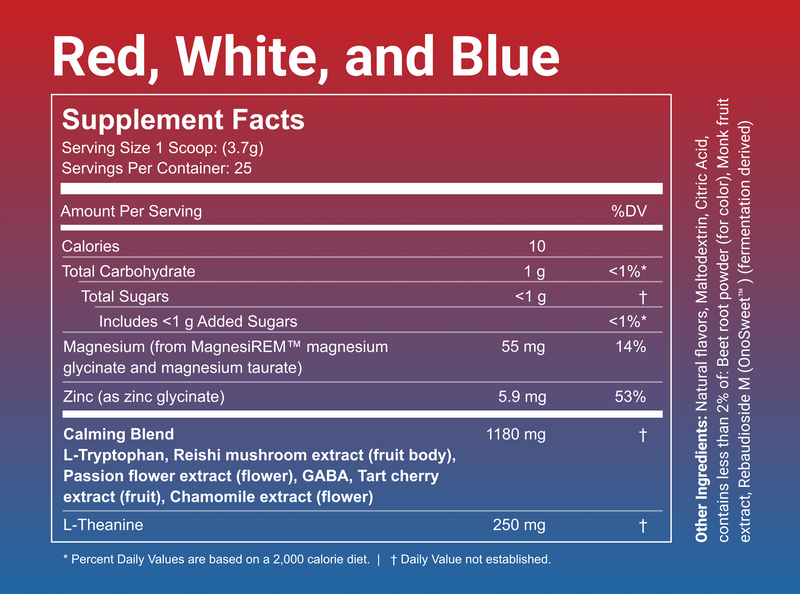 RED, WHITE, AND BLUE